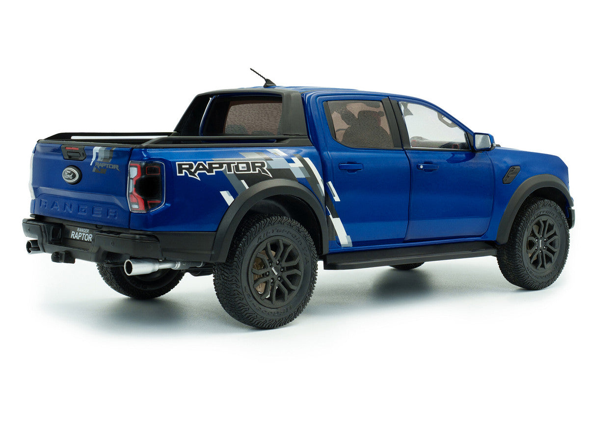 2024 Ford Ranger Raptor Pickup Truck Blue Lightning Metallic 1/18 Diecast Model Car by Solido-1