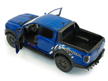 2024 Ford Ranger Raptor Pickup Truck Blue Lightning Metallic 1/18 Diecast Model Car by Solido-3