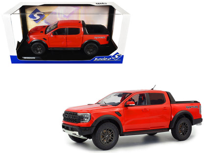2024 Ford Ranger Raptor Pickup Truck Orange Red 1/18 Diecast Model Car by Solido-4