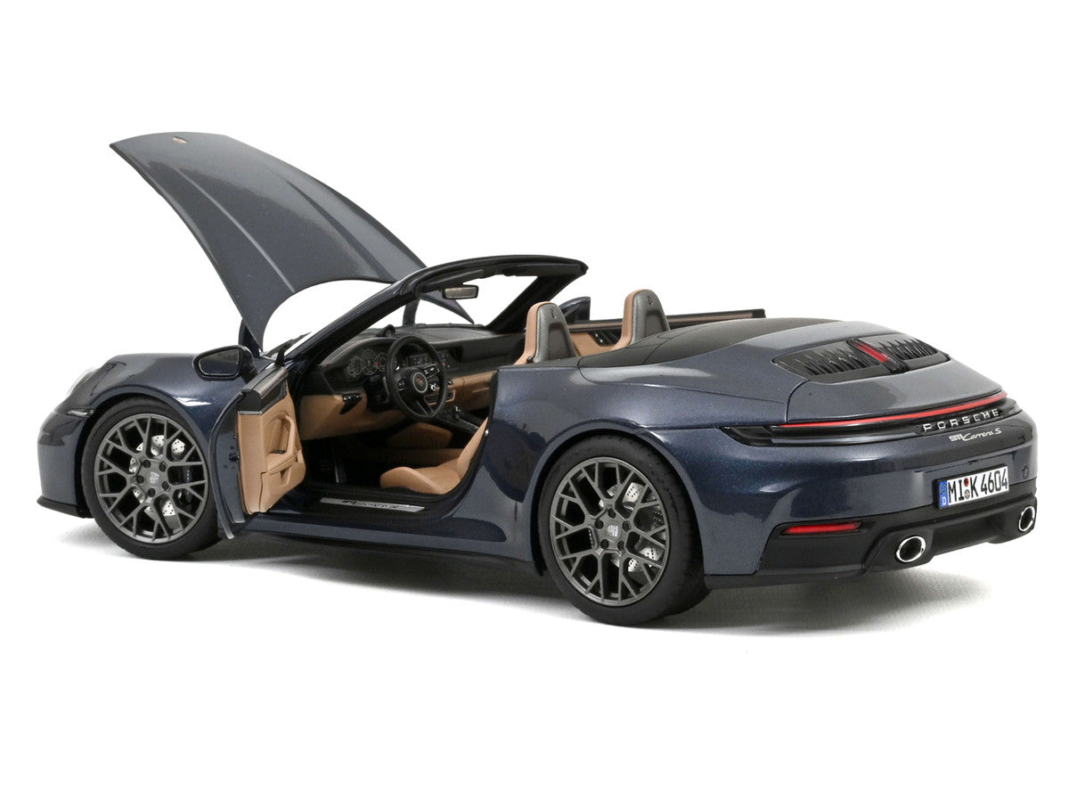 2024 Porsche 911 Carrera S Cabriolet Yachting Blue Metallic 1/18 Diecast Model Car by Norev-1
