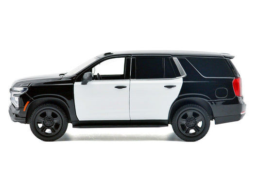 2025 Chevrolet Tahoe PPV Black and White ’Custom Builder’s Kit - Law Enforcement and Public Service’ Series 1/24