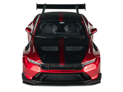 2025 Ford Mustang GTD Chroma Flame Red Metallic with Black Stripes 1/43 Diecast Model Car by Solido-3