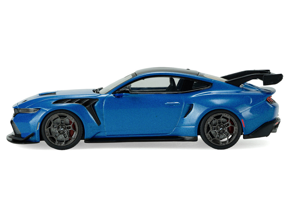 2025 Ford Mustang GTD Indulgent Blue Metallic with Black Top 1/43 Diecast Model Car by Solido-1