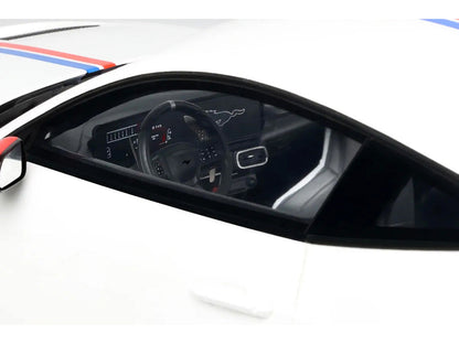 2025 Ford Mustang GTD "Spirit of America" Performance White with Blue and Red Stripes 1/18 Model Car by GT Spirit-1