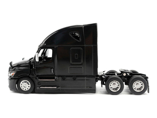 2025 Freightliner Cascadia Gen-5 Sleeper Cab Truck Tractor Night-Shift Black "Transport Series" 1/64 Diecast Model by Diecast Masters-2