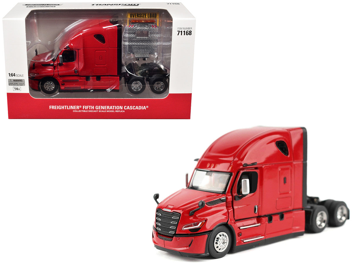 2025 Freightliner Cascadia Gen-5 Sleeper Cab Truck Tractor Red "Transport Series" 1/64 Diecast Model by Diecast Masters-4