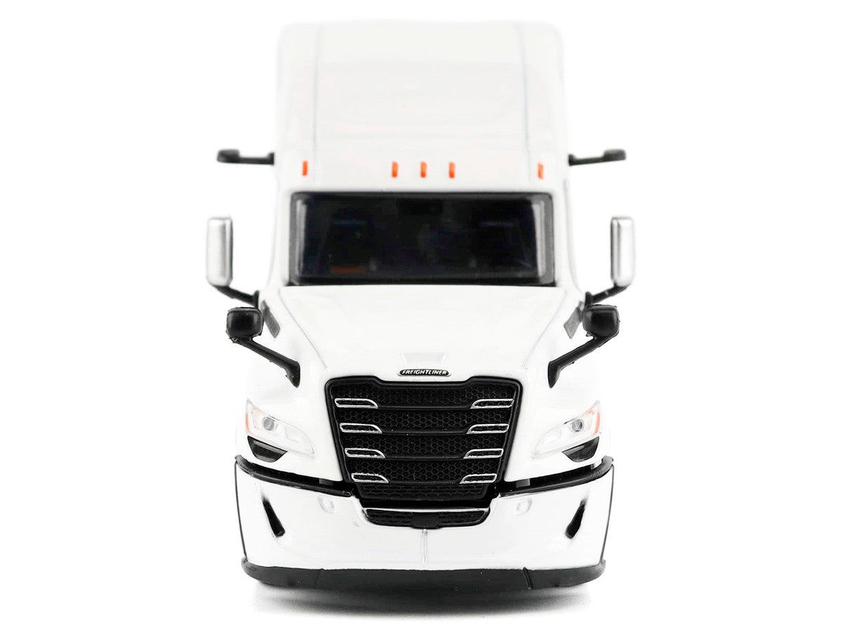 2025 Freightliner Cascadia Gen-5 Sleeper Cab Truck Tractor Winter White "Transport Series" 1/64 Diecast Model by Diecast Masters-0