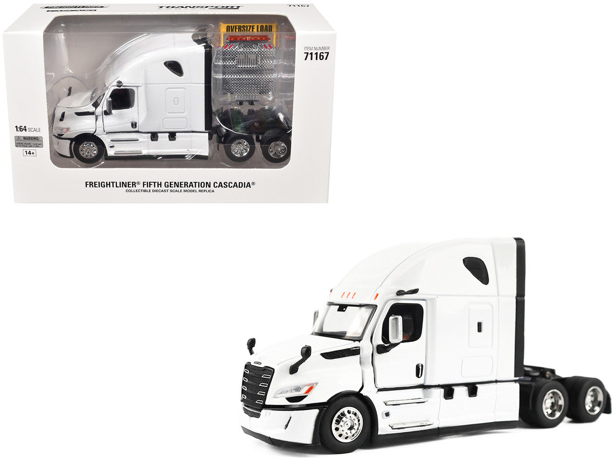 2025 Freightliner Cascadia Gen-5 Sleeper Cab Truck Tractor Winter White "Transport Series" 1/64 Diecast Model by Diecast Masters-4