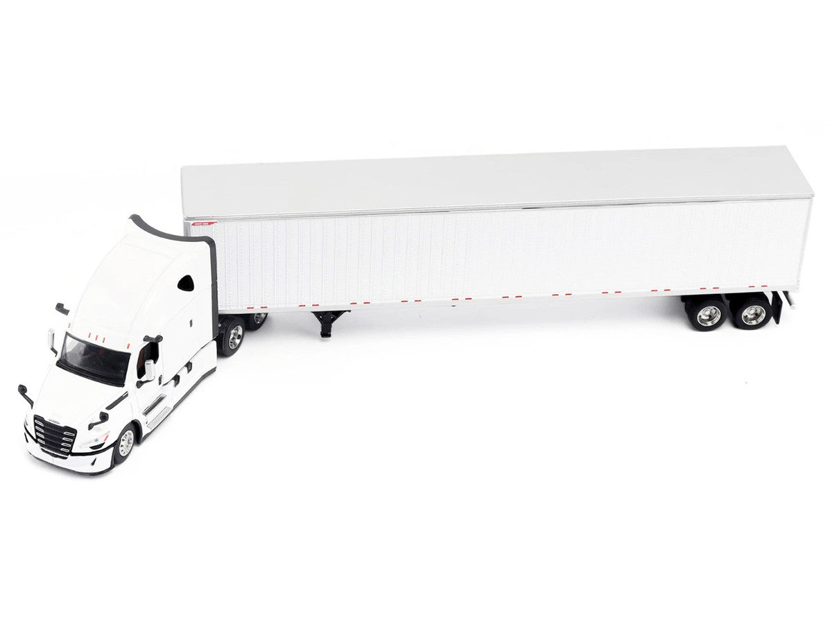 2025 Freightliner Cascadia Gen-5 Truck Tractor with Sleeper and Great Dane Champion 53ft Dry Cargo Trailer Winter White "Transport Series" 1/64 Diecast Model by Diecast Masters-2
