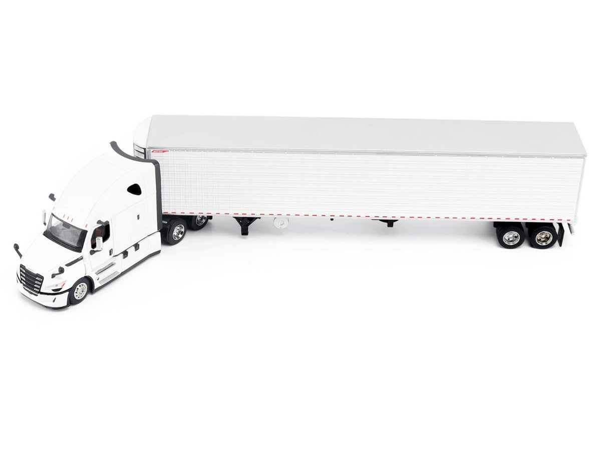 2025 Freightliner Cascadia Gen-5 Truck Tractor with Sleeper and Great Dane Champion 53ft Refrigerated Trailer Winter White "Transport Series" 1/64 Diecast Model by Diecast Masters-2