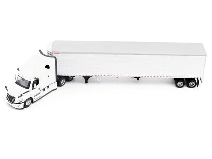 2025 Freightliner Cascadia Gen-5 Truck Tractor with Sleeper and Great Dane Champion 53ft Refrigerated Trailer Winter White "Transport Series" 1/64 Diecast Model by Diecast Masters-2