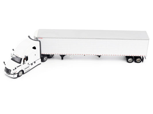 2025 Freightliner Cascadia Gen-5 Truck Tractor with Sleeper and Great Dane Champion 53ft Refrigerated Trailer Winter White "Transport Series" 1/64 Diecast Model by Diecast Masters-2