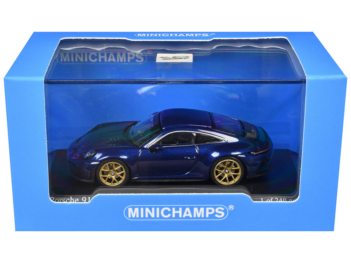 2025 Porsche 911 (992.2) GT3 Touring Blue Metallic Limited Edition to 240 pieces Worldwide 1/64 Diecast Model Car by Minichamps-2
