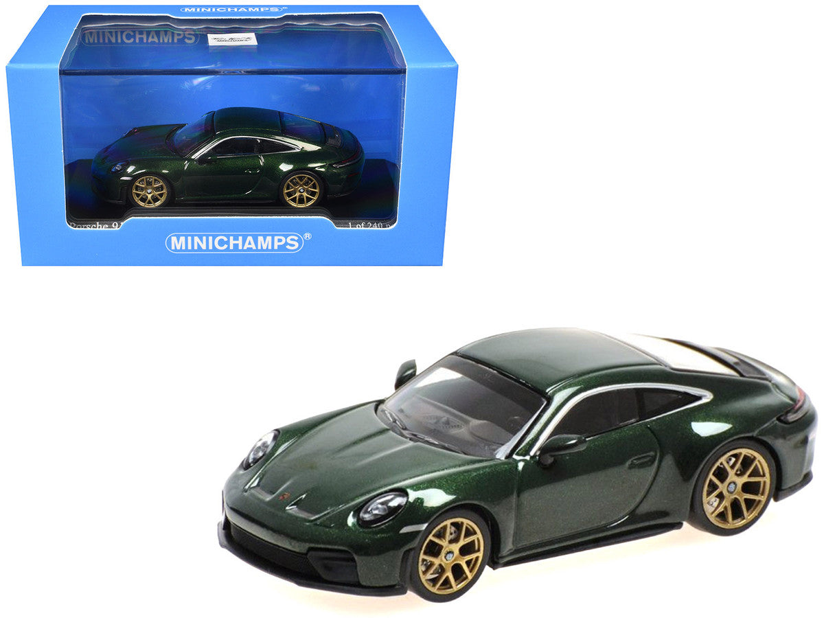 2025 Porsche 911 (992.2) GT3 Touring Green Metallic Limited Edition to 240 pieces Worldwide 1/64 Diecast Model Car by Minichamps-0
