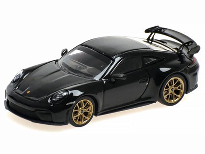 2025 Porsche 911 (992.2) GT3 Weissach Package Black with Carbon Stripe Limited Edition to 240 pieces Worldwide 1/64 Diecast Model Car by Minichamps-1