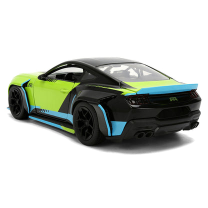 2026 Ford Mustang RTR Spec 5-D Lime Green with Black Top and Graphics "Hyper-Spec" Series 1/24 Diecast Model Car by Jada-4