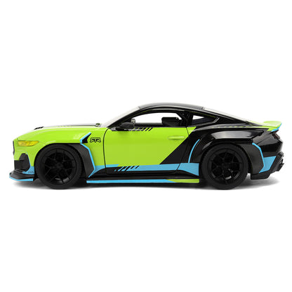 2026 Ford Mustang RTR Spec 5-D Lime Green with Black Top and Graphics "Hyper-Spec" Series 1/24 Diecast Model Car by Jada-2