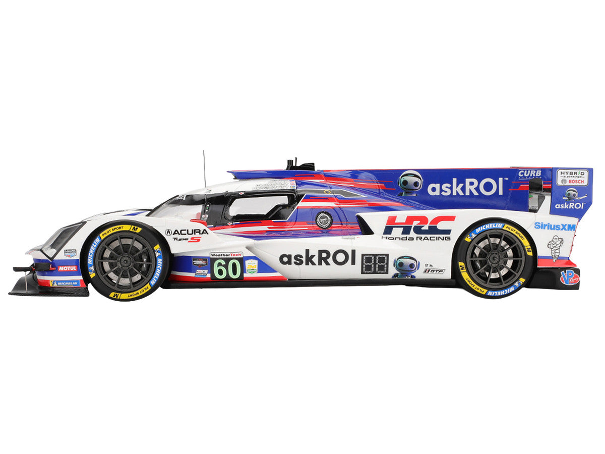 Acura ARX-06 GTP #60 Tom Blomqvist - Colin Braun - Scott Dixon - Felix Rosenqvist "Acura Meyer Shank Racing with Curb-Agajanian" 2nd Place IMSA "24 Hours of Daytona" (2025) 1/18 Model Car by Top Speed-2