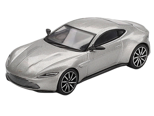 Aston Martin DB10 Silver Metallic 007 James Bond "Spectre" (2015) Movie Limited Edition 1/64 Diecast Model Car by Mini GT-1