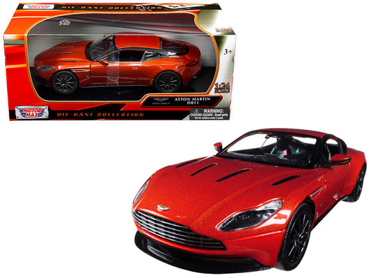 Aston Martin DB11 Copper Orange 1/24 Diecast Model Car by Motormax - Car Models