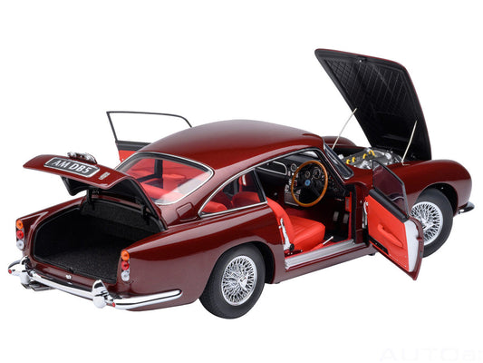 Aston Martin DB5 RHD (Right Hand Drive) Dubonnet Rosso Red Metallic 1/18 Model Car by Autoart-0