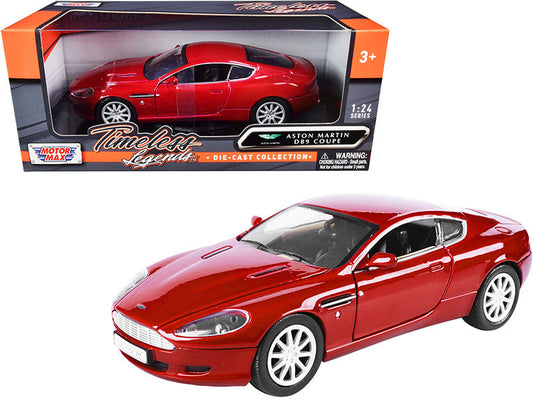 Aston Martin DB9 Coupe Red ’Timeless Legends’ 1/24 Diecast Model Car by Motormax - Car Models