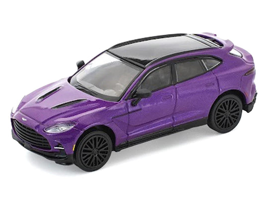 Aston Martin DBX 707 Storm Purple Metallic with Black Top 1/64 Diecast Model Car by Pop Race - Car Models