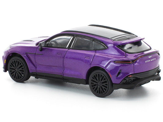 Aston Martin DBX 707 Storm Purple Metallic with Black Top 1/64 Diecast Model Car by Pop Race - Car Models