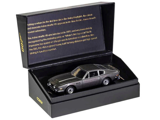 Aston Martin V8 RHD (Right Hand Drive) Black Metallic James Bond 007 ’No Time To Die’ (2021) Movie Diecast Model Car