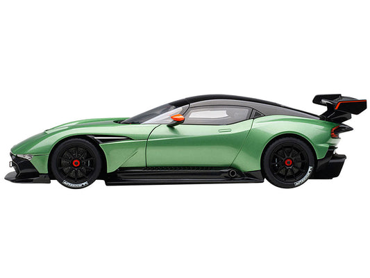 Aston Martin Vulcan Apple Tree Green Metallic with Orange Accents and Carbon Top 1/18 Model Car by Autoart - Car Models
