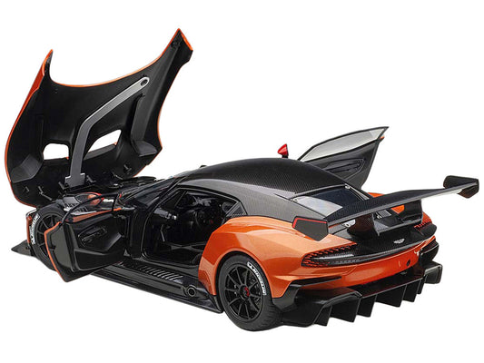 Aston Martin Vulcan Madagascar Orange with Carbon Top 1/18 Model Car by Autoart - Car Models