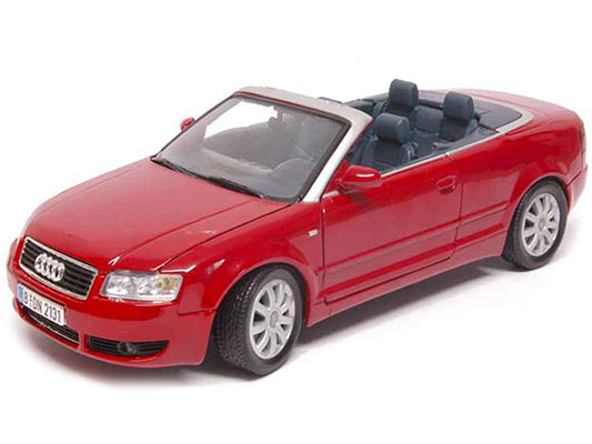 Audi A4 Red Convertible 1/18 Diecast Model Car by Motormax - Car Models