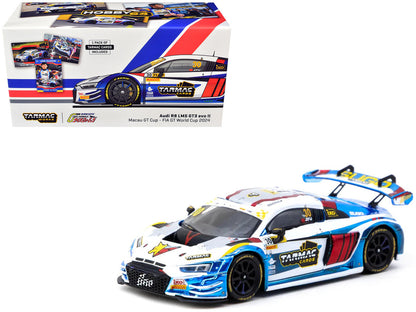 Audi R8 LMS GT3 evo II #30 James Yu "Uno Racing Team" "Macau GT Cup - FIA GT World Cup" (2024) with Plastic Transporter Packaging and Collectible Tarmac Cards "Hobby64" Series 1/64 Diecast Model Car by Tarmac Works-4