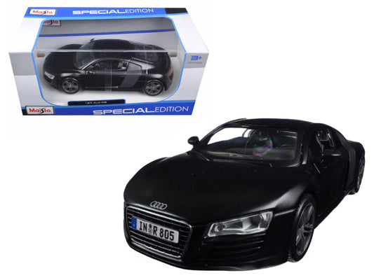 Audi R8 Matt Black ’Special Edition’ Series 1/24 Diecast Model Car by Maisto - Car Models