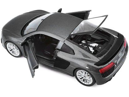 Audi R8 V10 Plus Gray Metallic "Special Edition" 1/24 Diecast Model Car by Maisto-1
