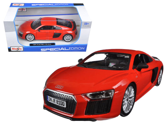 Audi R8 V10 Plus Red Special Edition 1/24 Diecast Model Car by Maisto - Car Models