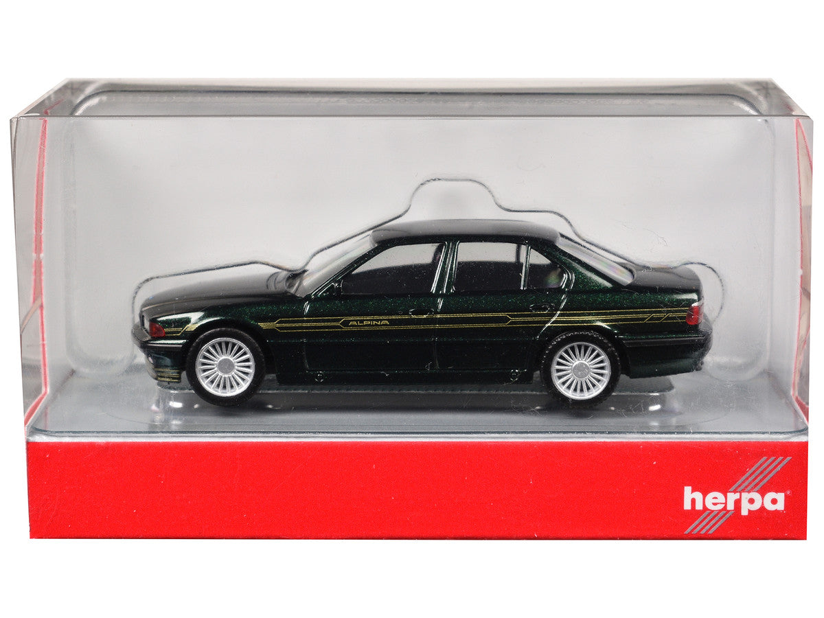 BMW Alpina B12 Green Metallic 1/87 (HO) Plastic Model Car by Herpa-2