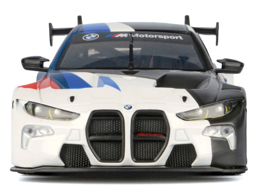 BMW M4 GT3 #1 White with Black Blue and Red Graphics ’GT Racing’ Series 1/24 Diecast Model Car by Motormax - Car Models
