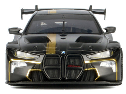 BMW M4 GT3 Matt Black with Gold Stripes "Midnight Eclipse" Series 1/24 Diecast Model Car by Motormax-3