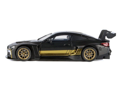 BMW M4 GT3 Matt Black with Gold Stripes "Midnight Eclipse" Series 1/24 Diecast Model Car by Motormax-0