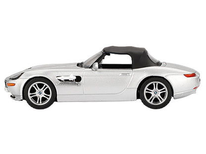 BMW Z8 Silver Metallic with Black Soft Top 007 James Bond "The World Is Not Enough" (1999) Movie Limited Edition 1/64 Diecast Model Car by Mini GT-0