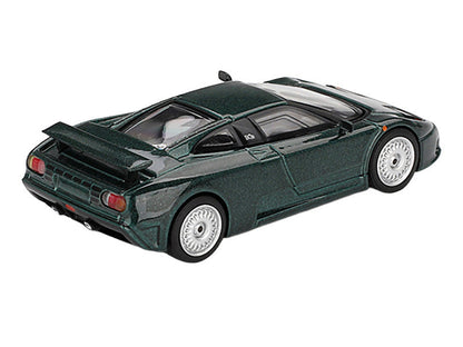 Bugatti EB110 GT Verde Scuro Dark Green Metallic Limited Edition 1/64 Diecast Model Car by Mini GT-2