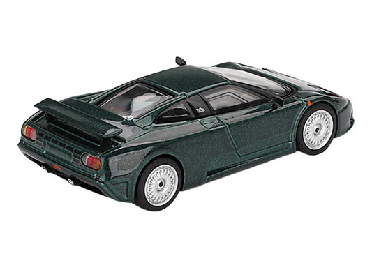 Bugatti EB110 GT Verde Scuro Dark Green Metallic Limited Edition 1/64 Diecast Model Car by Mini GT-2