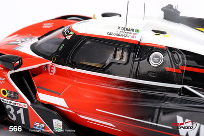 Cadillac V-Series.R #31 Jack Aitken - Tom Blomqvist - Pipo Derani "Whelen Cadillac Racing" 2nd Place IMSA "24 Hours of Daytona" (2024) 1/18 Model Car by Top Speed-2