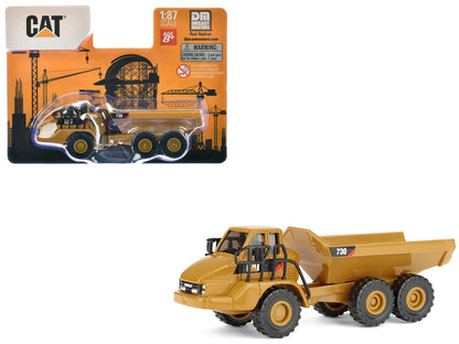 CAT Caterpillar 730 Articulated Truck Yellow 1/87 (HO) Diecast Model by Diecast Masters-2