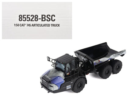 CAT Caterpillar 745 Articulated Dump Truck "Brent Scarbrough & Co. - Back the Blue" Black with Graphics "High Line" Series 1/50 Diecast Model by Diecast Masters-4