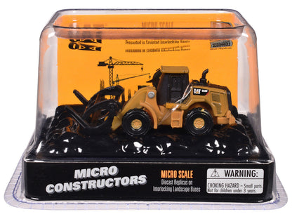 CAT Caterpillar 950M Wheel Loader (Log Fork Version) Yellow "Micro-Constructor" Series Diecast Model by Diecast Masters-4