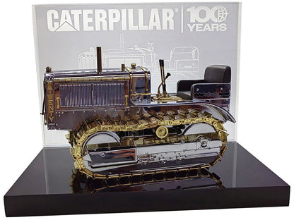 CAT Caterpillar Twenty Tractor "100th Anniversary" Chrome and Gold "Centennial Series" 1/16 Diecast Model by Diecast Masters-2