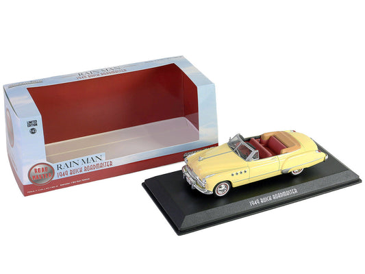 Charlie Babbitt’s 1949 Buick Roadmaster Convertible Cream with Red Interior ’Rain Man’ (1988) Movie 1/43 Diecast Model