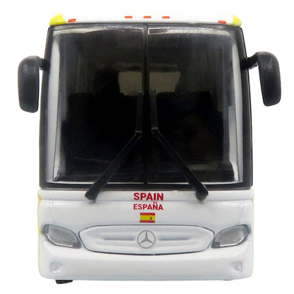 Daimler Tourrider Coach Bus "Spain National Football Team" Yellow with Graphics "International Federation of the Global Game" Series Limited Edition to 504 pieces Worldwide 1/87 (HO) Diecast Model by Iconic Replicas-1